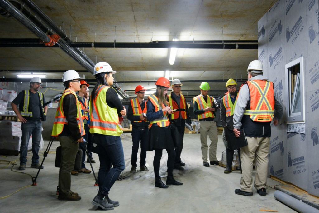 Green building tour for Earth Day at King Edward Villa in Vancouver, B.C. April 13, 2016.