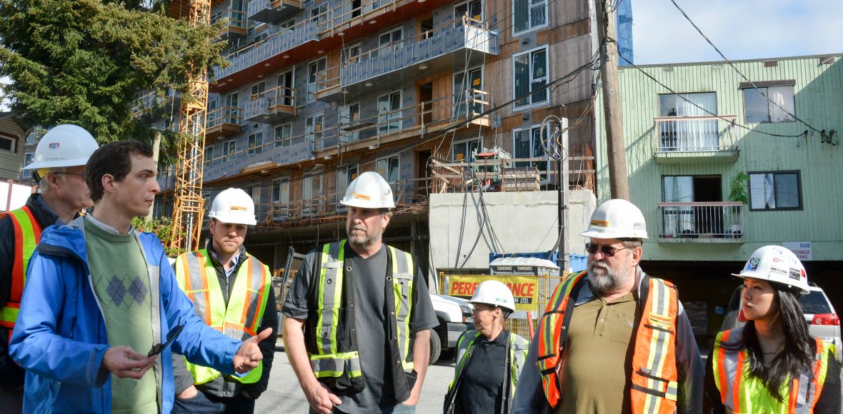 Green building tour for Earth Day at King Edward Villa in Vancouver, B.C. April 13, 2016. Photo: Stephen Hui, Pembina Institute.
